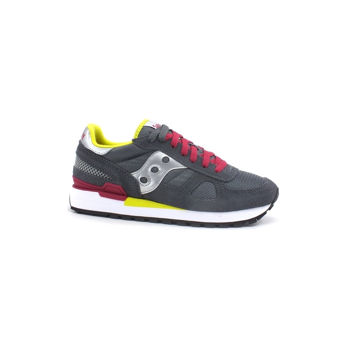 Chaussures Femme Bottes Saucony Shadow W Sneaker Grey Silver Red S1108-779 Gris