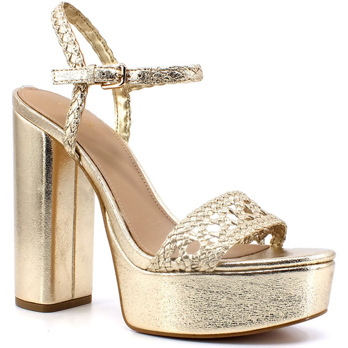 Chaussures Femme Bottes Guess Sandalo Tacco Donna Gold FL6GLLELE03 Doré