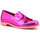 Chaussures Femme Bottines Divine Follie Mocassino Laminato Donna Fuxia DF2341 Rose