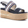 Chaussures Femme Bottes U.S Polo Assn. U.S. POLO ASSN: Sandalo Zeppa Donna Blue LOREN006 Bleu