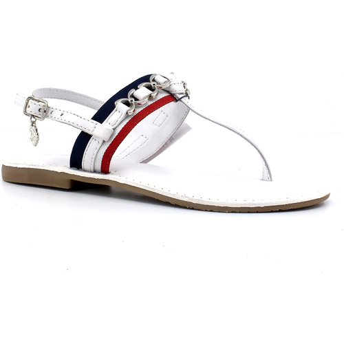 Chaussures Femme Bottes U.S Polo Assn. U.S. POLO ASSN. Sandalo Infradito Donna White Red LINDA002 Blanc