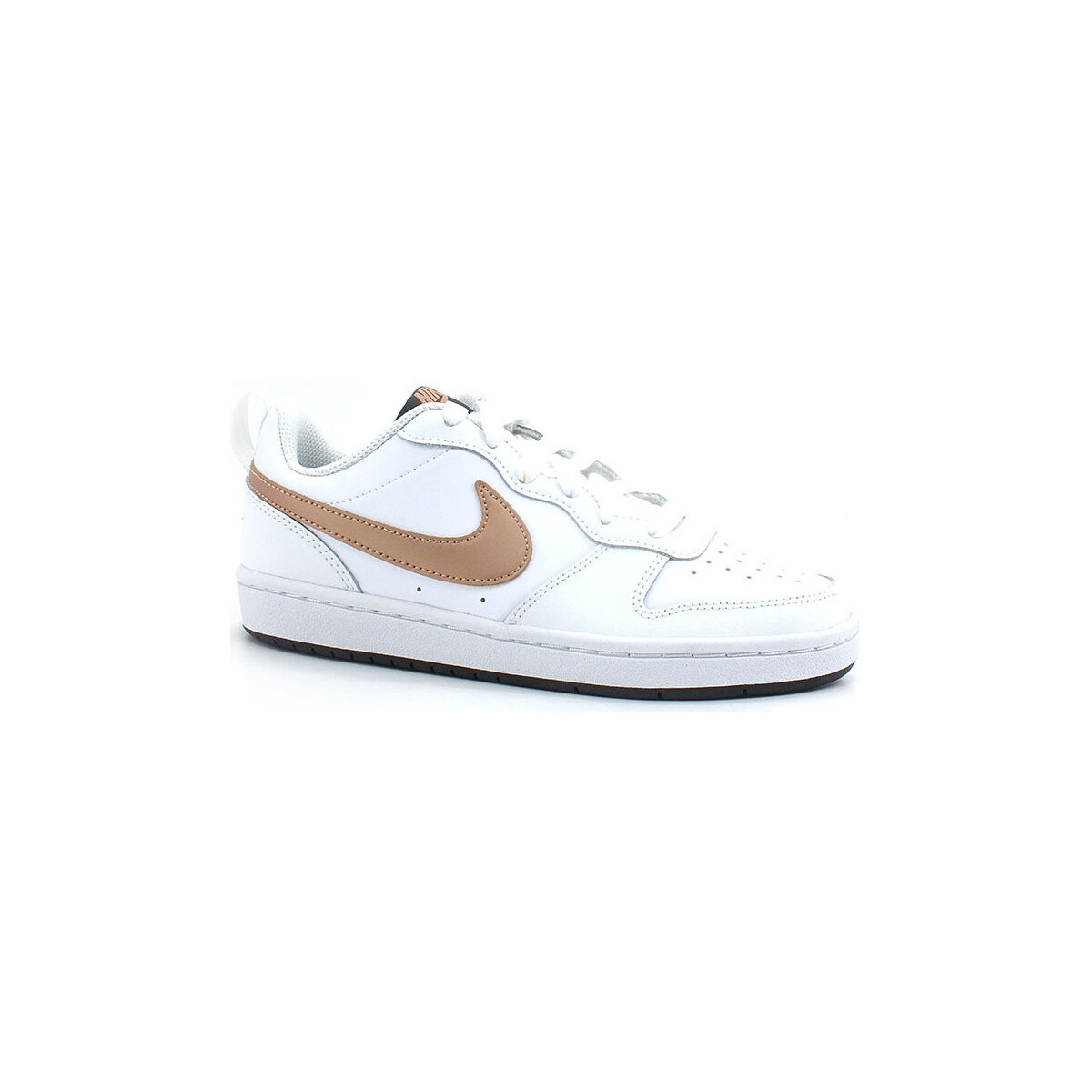 Chaussures Femme Bottes Nike Court Borough Low 2 GS Sneaker White Red Bronze BQ5448-116 Blanc