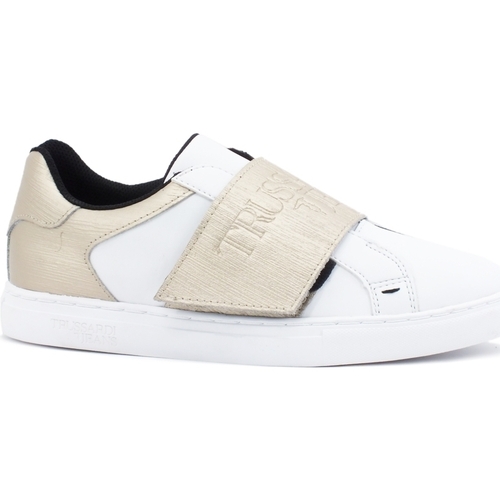 Chaussures Femme Bottes Trussardi Sneaker White Platinum 79A00457 Blanc