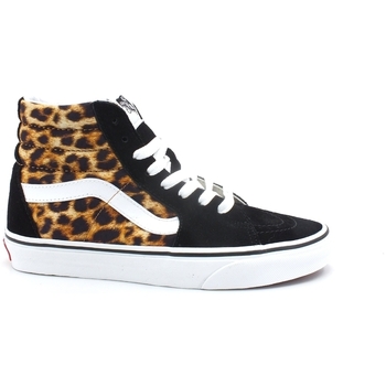 Chaussures Femme Bottes Vans Sk8-Hi Sneaker High Black White Leopard VN0A4U3C3I61 Multicolore