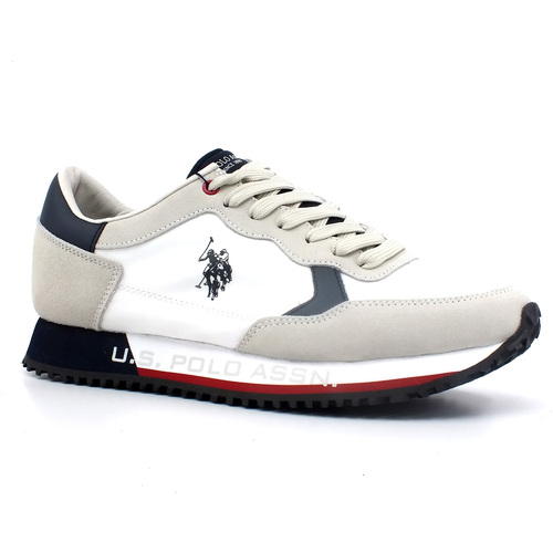 Chaussures Homme Multisport U.S contrast Polo Assn. U.S. contrast POLO ASSN. Sneaker Uomo White Blue CLEEF001A Blanc