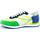 Chaussures Homme Multisport L4k3 Mr. Big Old School Sneaker Fluo Bianco Verde Blu F51-OLD Blanc