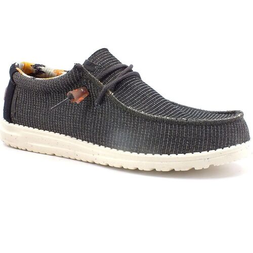 Chaussures Homme Multisport HEYDUDE Wally Knit Sneaker Vela Uomo Charcoal 40007-025 Gris