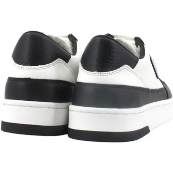 Guess Sneaker Basket Ox Uomo White Black FM7SILLEA12 Blanc