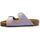 Chaussures Femme Lampes à poser Ciabatta Fibbie Nabuk Viola Glicine 74-01-E440 Violet