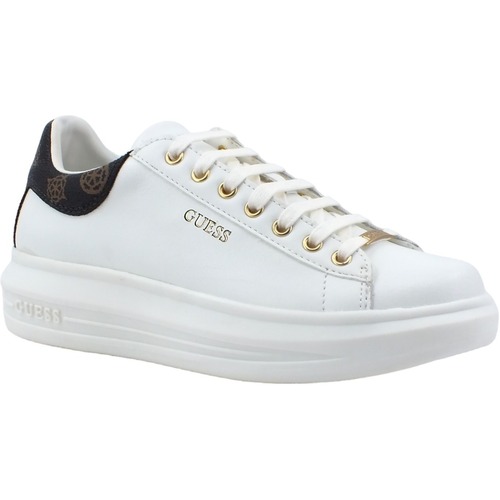 Chaussures Femme Multisport Guess Sneaker Donna White Brown FL7RNOFAL12 Blanc