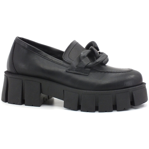Chaussures Femme Bottes Divine Follie Tronchetto Tacco Largo Black DF2150 Noir