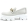 Chaussures Femme Multisport Divine Follie Mocassino Carrarmato Pelle Off White Gold DFP07 Blanc