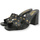 Chaussures Femme Bottes Divine Follie Sabot Borchie Tacco Largo Nero 2589-11 Noir