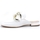 Chaussures Femme Multisport Divine Follie Sabot Fibbia Laminato Bianco 190 Blanc