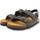 Chaussures Homme Multisport Frau Sandalo Uomo Flat Cuoio Testa Di Moro 19M689 Marron