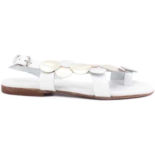 Chaussures Femme Multisport Jiudit Sandalo Infrapollice Bianco PM34 Blanc