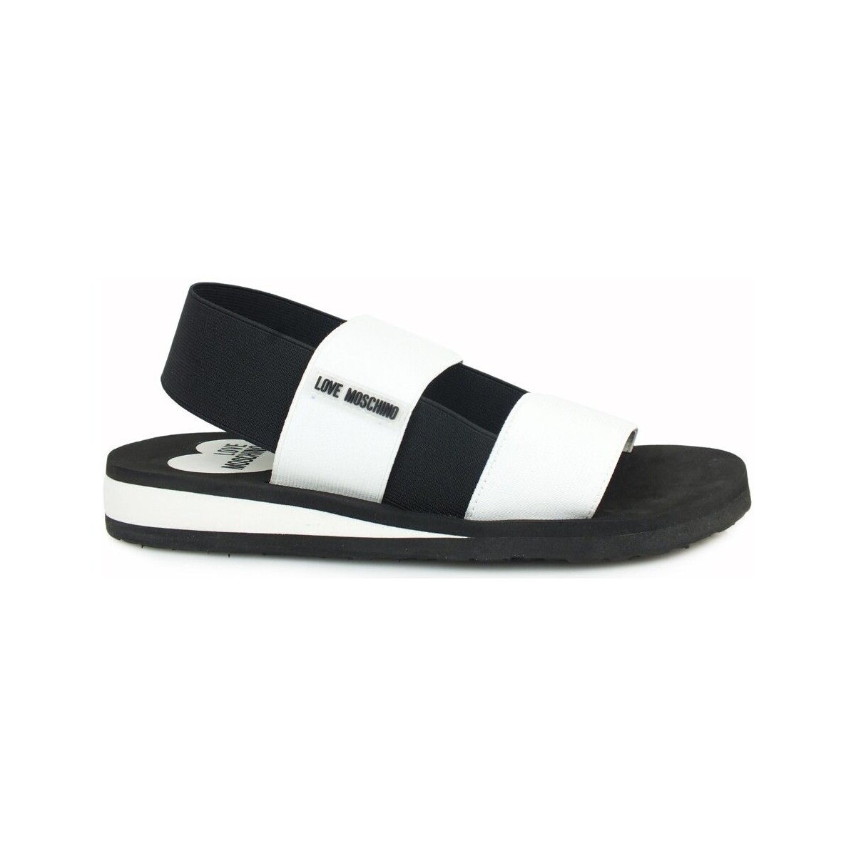 Chaussures Femme Bottes Love Moschino Sandalo Bianco Nero JA16293G07JS110A Noir