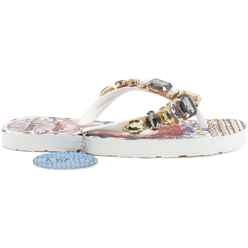 Chaussures Femme Multisport L.a.water L.A. WATER Majolica Infradito White Multi 02121A Blanc