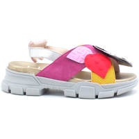 Chaussures Femme Bottes L4k3 Sandal Patch Fuxia B46-SAN Multicolore
