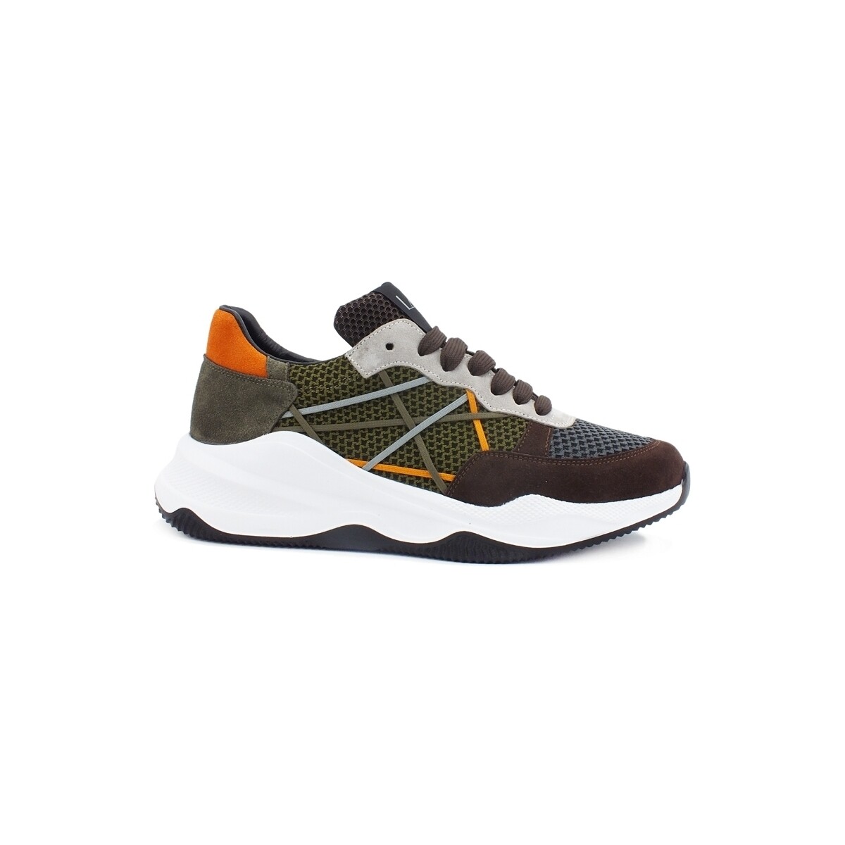 Chaussures Homme Multisport L4k3 LAKE Mr. Big Golden Sneaker Running Brown C44-GOL Marron
