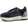 Chaussures Femme Multisport L4k3 LAKE Mr. Big L4 Sneaker Glitter Black E08-L4-G Noir
