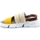 Chaussures Femme Bottes L4k3 LAKE Sandal Blued Sandalo Donna Bicolor Yellow Brown D44-BLU Jaune