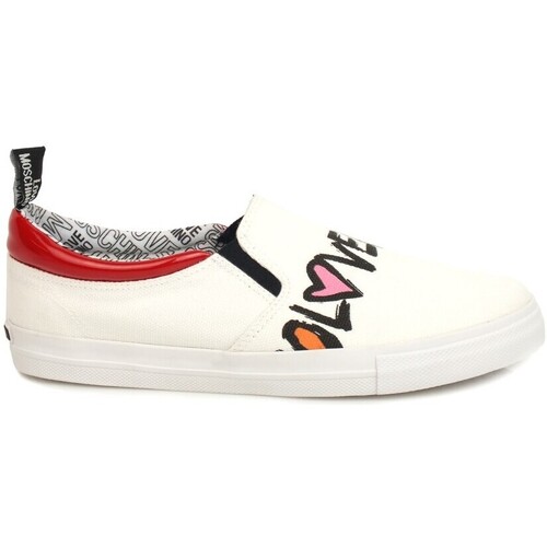 Chaussures Femme Bottes Love Moschino Sneaker Hi Platform Black JA15453G05JE110C Blanc