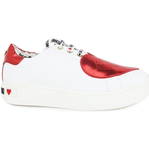 Chaussures Femme Multisport Love Moschino MOSCHINO Sneakers Bianco Rosso? JA15183G17IA110A Blanc