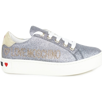 Chaussures Femme Bottes Love Moschino MOSCHINO Sneakers Glitter Grigio JA15163G18IL0010 Argenté