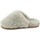 Chaussures Femme Bottes Mou Closed Toe Fur Slipper Solid Color Sand Gris