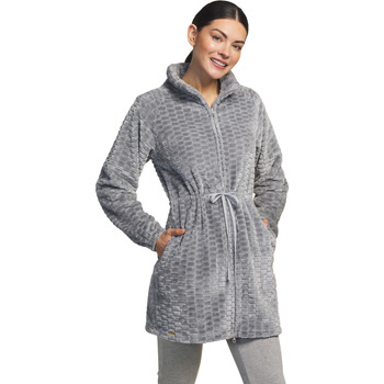 Vêtements Femme Pyjamas / Chemises de nuit Selmark Veste d'intérieur zippée Supersoft Gris
