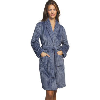 Vêtements Femme Pyjamas / Chemises de nuit Selmark Robe de chambre manches longues Supersoft Bleu