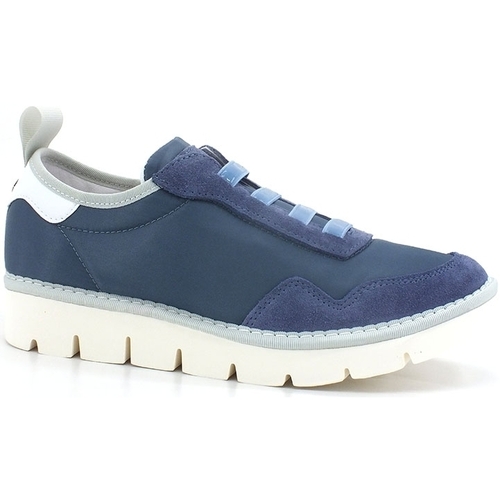 Chaussures Femme Bottes Panchic Sneaker Slip On Suede Blu Denim P05W1601000018 Bleu