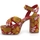 Chaussures Femme Multisport Paola Ferri Giselle Sandalo Tacco Plateau Flower Lampone D7407 Rouge