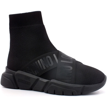 Chaussures Femme Baskets montantes Love Moschino Elastic Sock Sneaker Donna Nero JA15236G1HIZ500B Noir