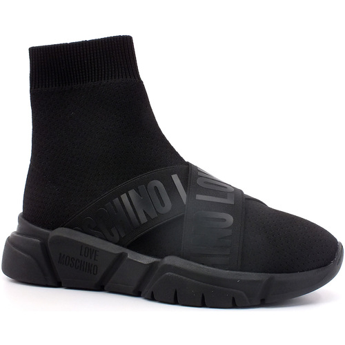 Chaussures Femme Multisport Love Moschino Elastic Sock Sneaker Donna Nero JA15236G1HIZ500B Noir
