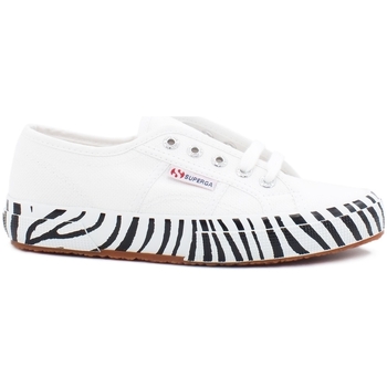 Chaussures Femme Bottines Superga 2750 Cotw Printed White Zebra S61165W Blanc