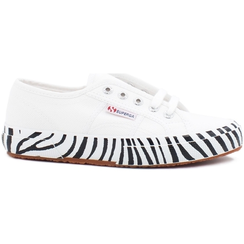 Chaussures Femme Bottes Superga 2750 Cotw Printed White Zebra S61165W Blanc