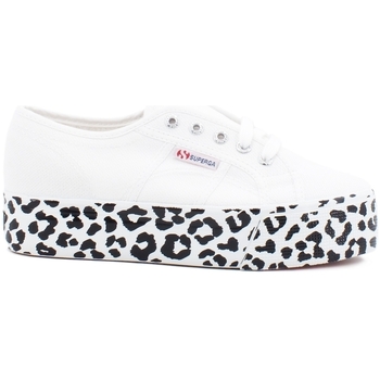 Chaussures Femme Bottines Superga 2790 Cotw Printed Foxing White Leopard S41157W Blanc