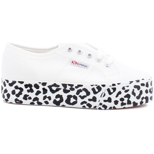 Chaussures Femme Multisport Superga 2790 Cotw Printed Foxing White Leopard S41157W Blanc