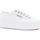 Chaussures Femme Bottines Superga 2790 Shiny Printed Platform Sneaker Donna White S71161W Blanc