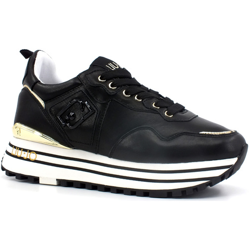 Chaussures Femme Multisport Liu Jo Maxi Wonder 01 Sneaker Donna Black BF3003P0102 Noir