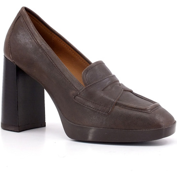 Chaussures Femme Bottes Geox Teulada Mocassino Tacco Donna Dark Brown D36VLD000LMC6006 Marron