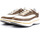 Chaussures Femme Multisport Guess Sneaker Donna White Beige Brown FL8KRYFAB12 Blanc