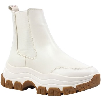Chaussures Femme Bottes Guess Not Stivaletto Polacco Donna Cream Bianco FL8BEOELE12 Blanc