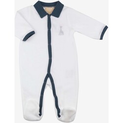 Vêtements Enfant Pyjamas / Chemises de nuit Trois Kilos Sept Dors bien Y Bleu Marine col Polo - Velours drop needle Bleu