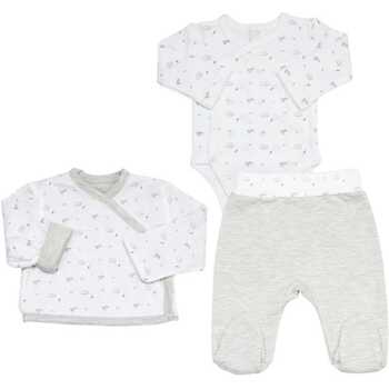 Vêtements Enfant Pyjamas / Chemises de nuit Trois Kilos Sept Kit naissance 3 pièces - Gris chiné Gris