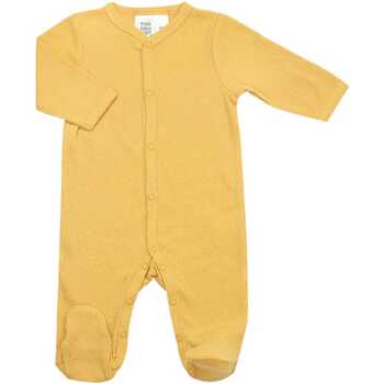 Vêtements Enfant Pyjamas / Chemises de nuit Trois Kilos Sept Pyjama coton bébé - maille côtelée Jaune