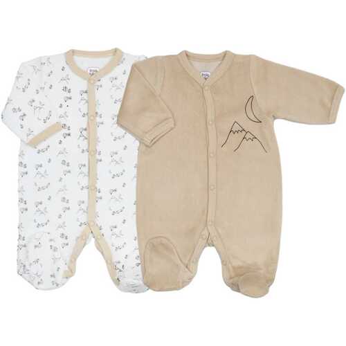 Vêtements Enfant Pyjamas / Chemises de nuit ADIDAS YEEZY BOOST 380 MIST 24.5cm Lot pyjamas bébé - Montagnes & forêt Marron
