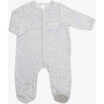 Vêtements Enfant Pyjamas / Chemises de nuit Trois Kilos Sept Pyjama velours bébé gris chiné - Mini nous Gris